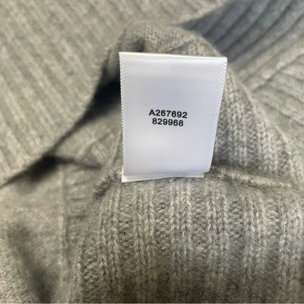 Isaac Mizrahi Gray Cashmere Mock Neck Sweater Poncho XS/S NWOT